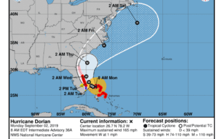 Hurricane Dorian Monday Morning Update Monday September 2nd