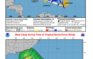 Tropical Storm Nine Update 7/29/20