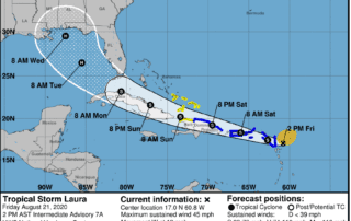 Tropical Storm Laura Update 8/22, 8:00 AM