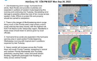 Hurricane Ian Update September 26th 5:00 PM Advisory