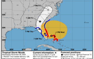 Hurricane Nicole Update, Wednesday November 9th at 3:00 PM