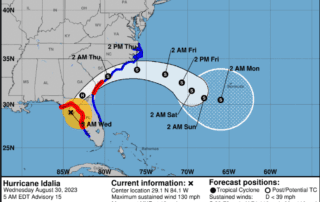 Hurricane Idalia Update Tuesday Evening August 29th