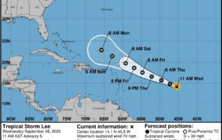 Tropical Storm Lee Soon To Be Hurricane Lee